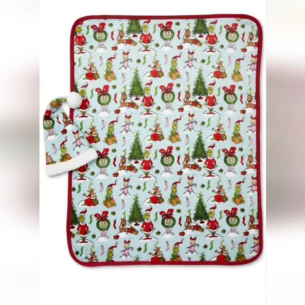 Grinch throw set
